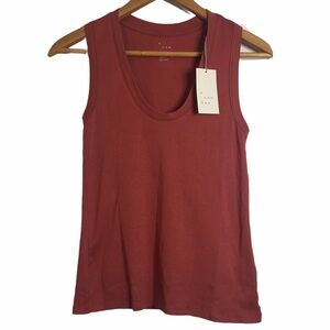 A New Day Dusty Rose Scoop Neck Cotton Tank Top Medium M